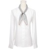 INSPIRE CHIC Women's Pleated Chiffon Contrast Color Trim Semi Sheer Stretchy Gauze Neck Scarves 1Pc - 2 of 4