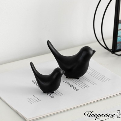 Uniquewise Bird Figurines Elegant Home Decor Pieces Countertop or Bookshelves Artistic Decorations & Collectible Knick-Knacks