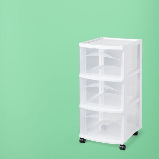 White closet drawer unit