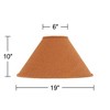 Springcrest 6" Top x 19" Bottom x 10" High x 10" Slant Lamp Shade Replacement Large Camel Brown Tapered Modern Boucle Woven Fabric Spider Harp Finial - 4 of 4