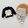 MyKids-USA Cute and Versatile Two-Piece Set: Round Neck Fleece Top and Pants for Baby and Toddlers - 2 of 4