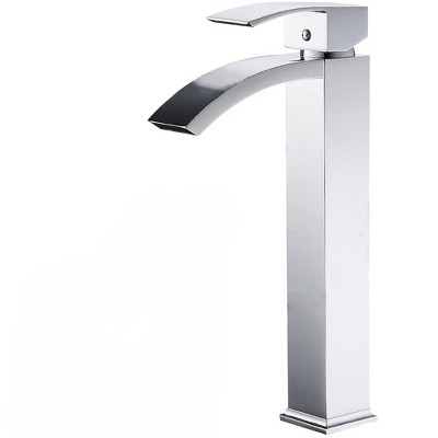 BWE Waterfall Single Hole Single Handle Bath Vessel Sink Faucet With Pop Up Drain Without Overflow