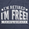 Mens Im Retired Im Free To Do What My Wife Tells Me T shirt Funny Retirement Tee - Crazy Dog Men's T Shirt - 2 of 4