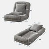 Acekool Chenille 5-Position Adjustable Foldable Sofa Dog Bed with Fluffy Pillows, Oversized Lounger for People and Pets - 3 of 4