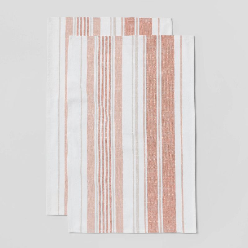 2pk Cotton Flat Weave Striped Kitchen Towels - Threshold™, 3 of 4