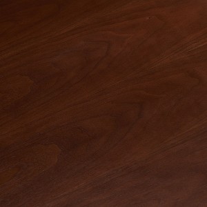 Vynxaria Warm Walnut Coffee Table 27.56" Round MDF-Veneer Top for Living Spaces - 1 of 4