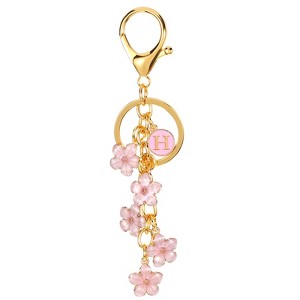 Unique Bargains  Metal Small Beautiful Personalized Flower Keychain for Handbag Purse - 1 of 4