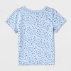 Girls' Adaptive 2pk Short Sleeve T-Shirt - Cat & Jack™ Light Blue/Yellow - 2 of 3