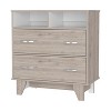 Grungis Modern Dressers with Storage,2 Drawers Horizontal Storage Organizer with Superior Top and 2 Shelves for Bedroom Living Room - 4 of 4