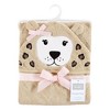 Hudson Baby Unisex Baby Cotton Animal Face Hooded Towel, Leopard, One Size - 2 of 2