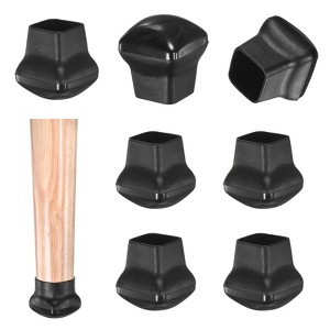 Unique Bargains Silicone Square Chair Leg Caps Floor Protectors 8 Pcs - 1 of 4