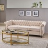NicBex 3 Seater Sofa Couch with Tufted Button Back Modern 84.75 Inch Comfy Sleeper Couch with Wood Legs for Living Room - 4 of 4