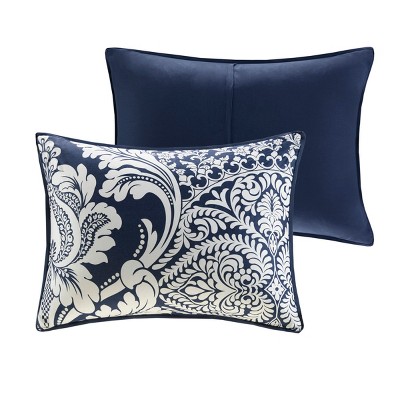 GDFStudio Woolley 7 Piece Cotton Printed Comforter Bedding Sets, Indigo/Queen — фото 5