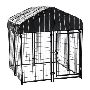 Lucky Dog 4' x 4' x 4.5' Covered Wire Dog Fence Kennel Pet Play Pen (3 Pack) - 1 of 4