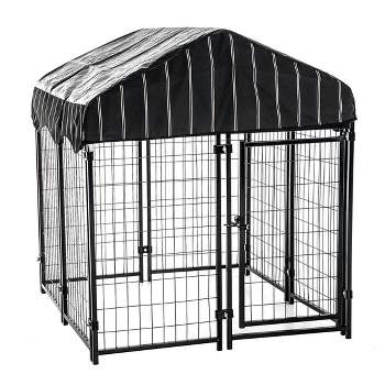Lucky Dog 4' x 4' x 4.5' Covered Wire Dog Fence Kennel Pet Play Pen (3 Pack)
