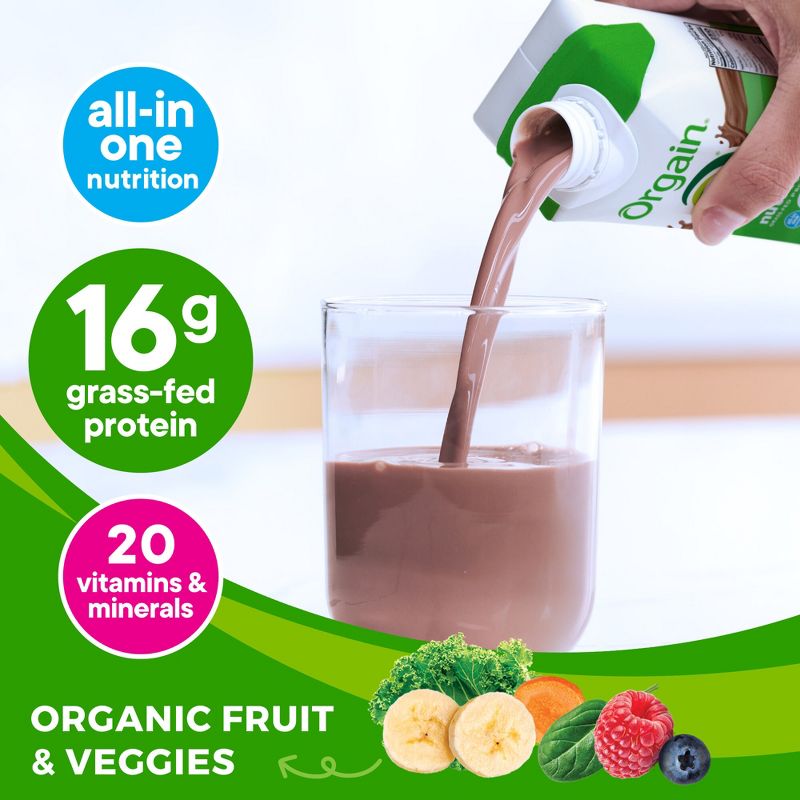 Orgain Nutritional Shake - Chocolate - 11 fl oz/4pk, 5 of 13