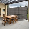 72"H Black 3-Panel Woven Room Divider Decorative Metal Privacy Screen Garden Arbor Freestanding Patio Trellis - 2 of 4