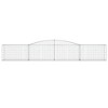 vidaXL Galvanized Iron Gabion Fence - 2 Decorative Sound-Insulating Garden Wall Baskets, 157.5x19.7x23.6/31.5 Inches - 4 of 4