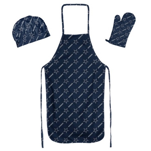 NFL Dallas Cowboys Apron, Mitt, Hat Grill Tool Set - 3pc