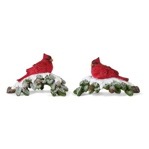 Melrose Perched Cardinal Bird Figurine (Set of 4) - 1 of 4