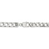 Black Bow Jewelry Men's 8.5mm Sterling Silver Flat Square Curb Chain Necklace - 4 of 4