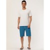 Lars Amadeus Men's Summer Drawstring Waist Surfing Beach Swimming Trunks 2 Pcs - 3 of 4