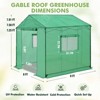 EAGLE PEAK Portable Pop Up Greenhouse, Patented Center Lock, Walk-in Outdoor Greenhouse with Zippered Doors & Windows, Green - 2 of 4
