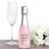 Big Dot of Happiness Will You Join My Bride Squad? - Mini Wine and Champagne Bottle Label Stickers - Rose Gold Bridesmaid Party Favor Gift - 16 Ct - 3 of 4