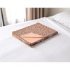 50" X 70" Peach And Gray Floral Cotton Quilted Kantha Throw Blanket with Embroidery - 2 of 4