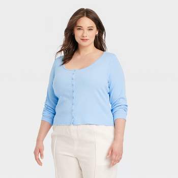 Women's Plus Size V-Neck Essential Slim Fit T-Shirt - Ava Viv Peach 3X NWT