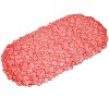 Home Mart Goods Red Bubbles Vinyl Non-Slip Bathtub Shower Mat With Suction Cups -26" x14" - 3 of 4