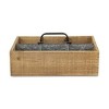 Cheung's Paolo Wood & Metal 6 Slot Caddy - Brown - 3 of 4