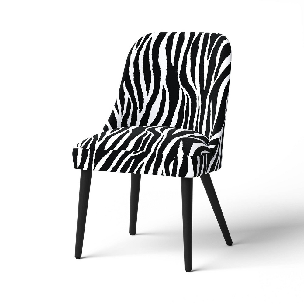 Photos - Computer Chair Black and White Zebra Upholstered Task and Office Chair - DVF for Target