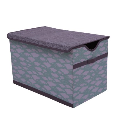 Bacati - Clouds in the City Mint//Gray Storage Toy Chest