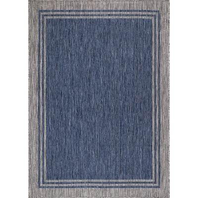 Marbella Bordered Washable Weather Resistant Low Pile Indoor Outdoor ...