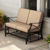 Tangkula Outdoor 2-Person Glider Rocking Chair Loveseat w/Thick Cushions & Metal Frame - 3 of 4