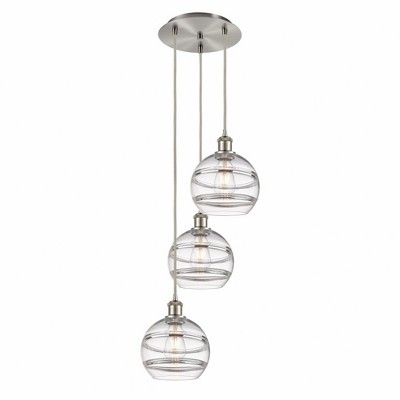 Rochester - 3 Light Cord Hung Multi Pendant In Industrial Style-30.38 Inches Tall and 14.5 Inches Wide