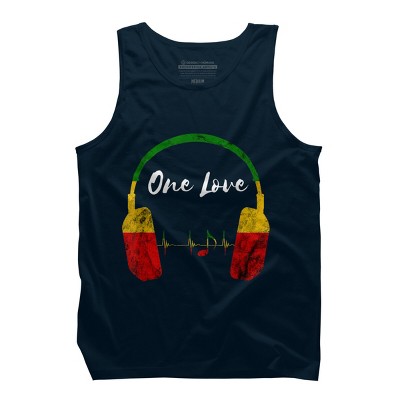 Adult Design By Humans Headphones Jamaican Pride One Love By Tank Top