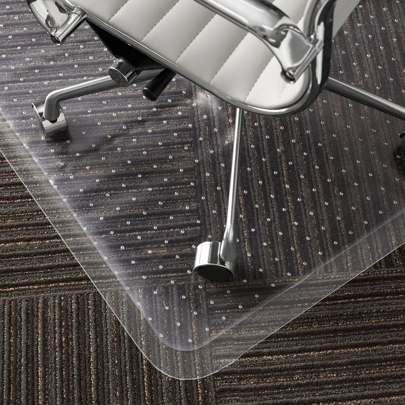 WorkOnIt Office Desk Chair Floor Mat with Lip, Clear, 5 of 6