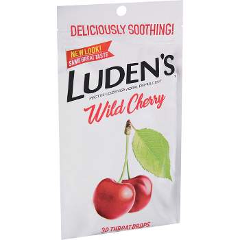 Luden's Soothing Throat Drops for Sore & Irritated Throats - Wild Cherry - 30ct