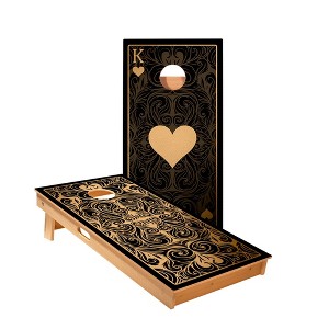 Skips Garage King Of Hearts Cornhole Boards - ACA Star Series - 1 of 1