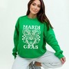Simply Sage Market Women's Graphic Sweatshirt Mardi Gras Mask Distressed - 2 of 4