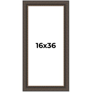 PosterPalooza | Panoramic Museum Brown Picture Frame - UV Acrylic, Foam Board Backing, Hanging Hardware - 1 of 4