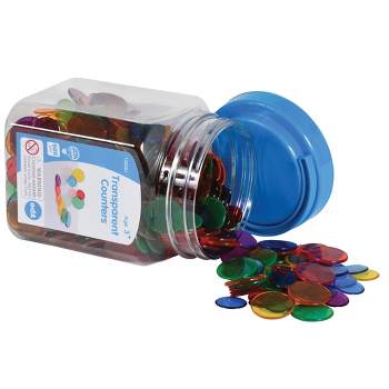 Edx Education Transparent Counters, Mini Jar, Set of 500