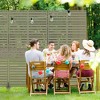 Wooakway Elegant Outdoor Vertical Garden Trellis with Hanging Planters, Metal Design for Patios and Gardens - 3 of 4