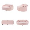 Corduroy Upholstered Double Chaise Lounge Sofa, Oversized Chaise Lounge Sofa with USB Ports for Living Room, Modern Chaise Lounge Sofa-Koiai - 3 of 4
