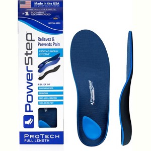 Powerstep 1005-01I-J SIZE I-J Protech Full Length Orthotics M12-13 (1 Pair) - 1 of 3