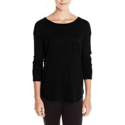 Women's Long Sleeve Pocket Tee - three dots