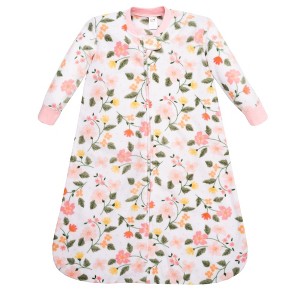 Hudson Baby Infant Girls Long-Sleeve Fleece Sleeping Bag, Family Floral - 1 of 2