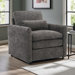 31.9" Cozy Upholstered Armchair with Double-Layer Cushion and Chenille Fabric - 1 of 4
